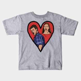 Distracted Boyfriend Meme Couple in Heart Valentines Day Kids T-Shirt